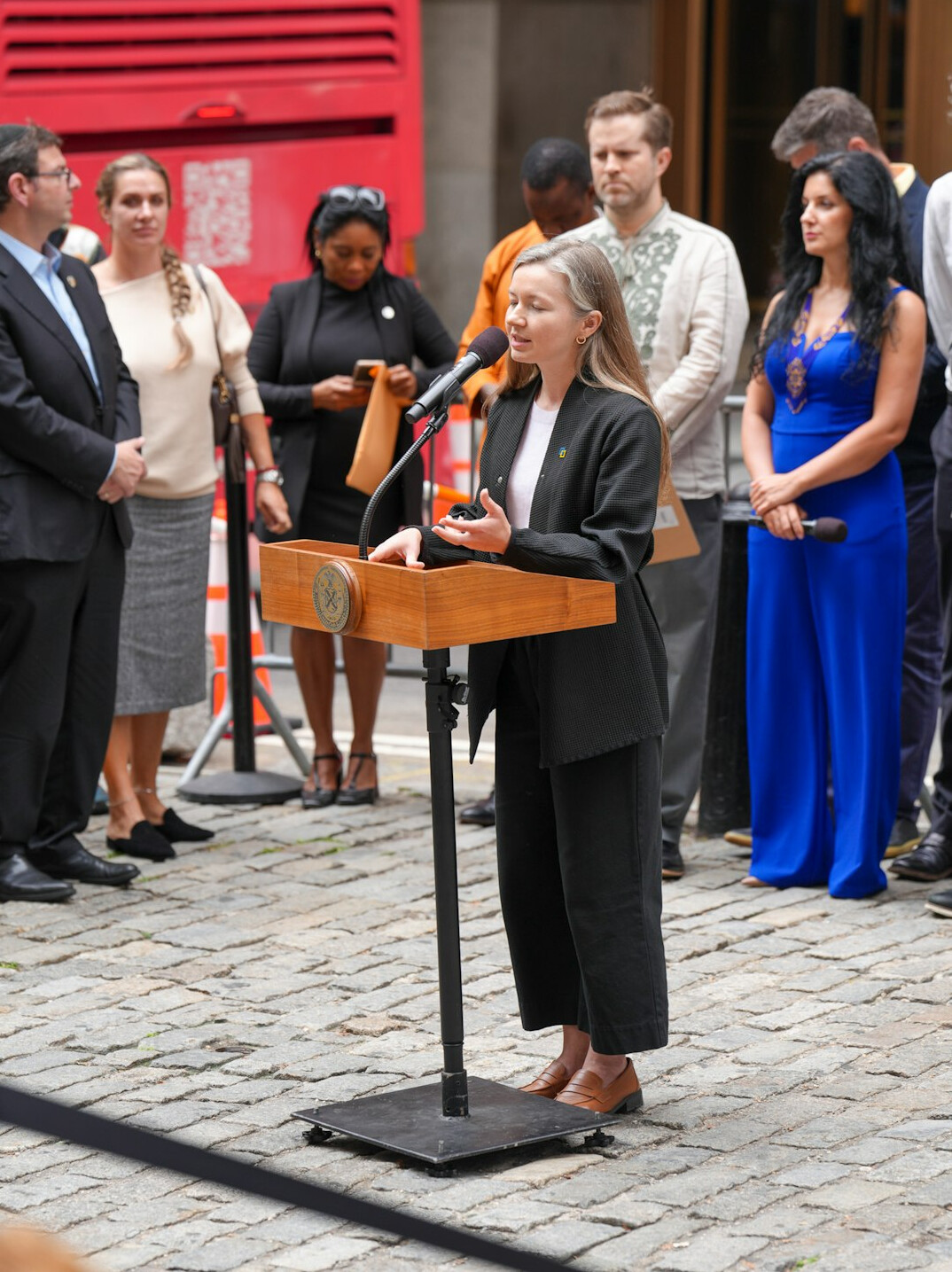 politician at podium speaking