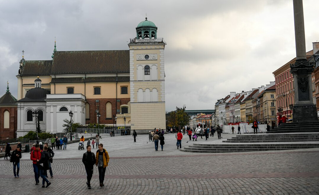 former mayor walking in town square